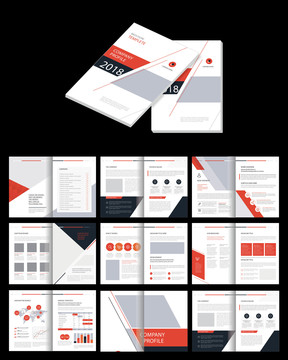 创意企业宣传画册cdr设计模板