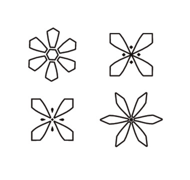 矢量抽象花瓣