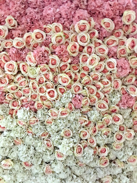 鲜艳花朵装饰墙