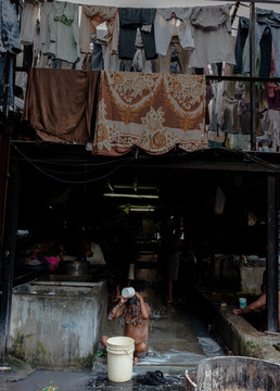 印度孟买千人洗衣厂