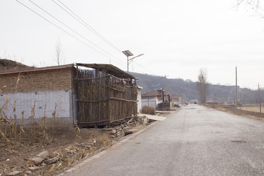 冬季北方农村