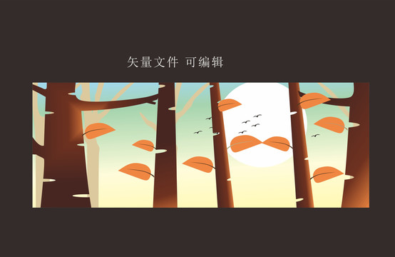 树林深处无框画