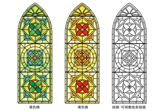 教堂玻璃花纹