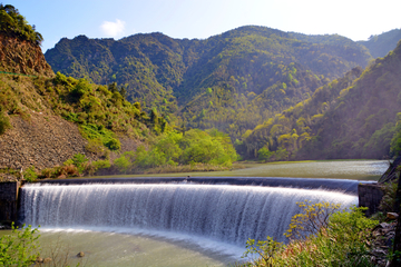 山区水电站大坝风景