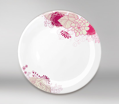 高清餐具花纸设计