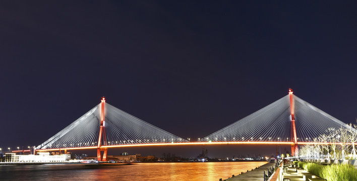 上海杨浦大桥夜景