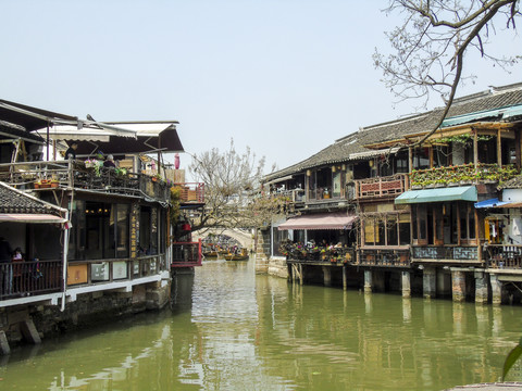 河道水路木结构仿古建筑