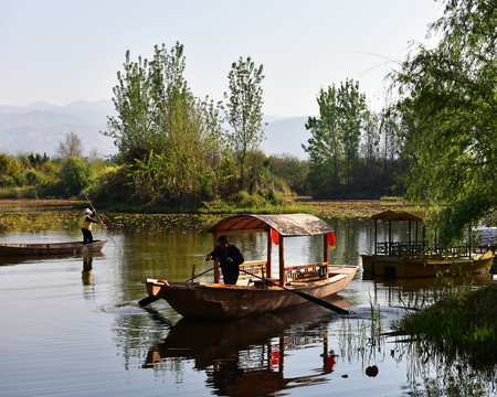 西昌湿地公园水墨画