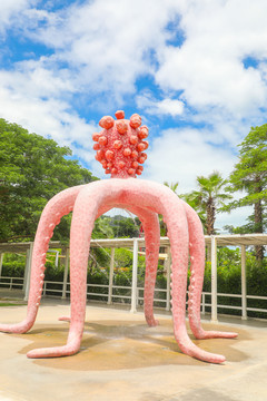 游乐园卡通章鱼雕塑