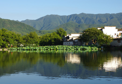 水墨宏村水天一色