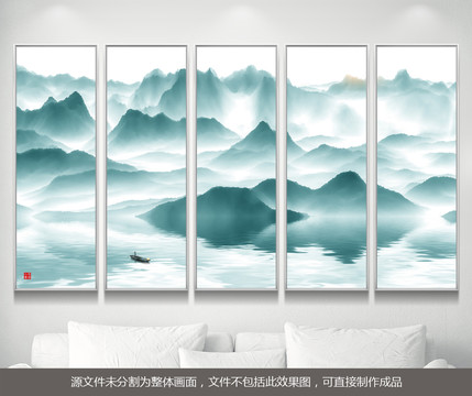 新中式创意山水装饰画
