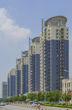鞍山孟泰公园柱式居民高层建筑群