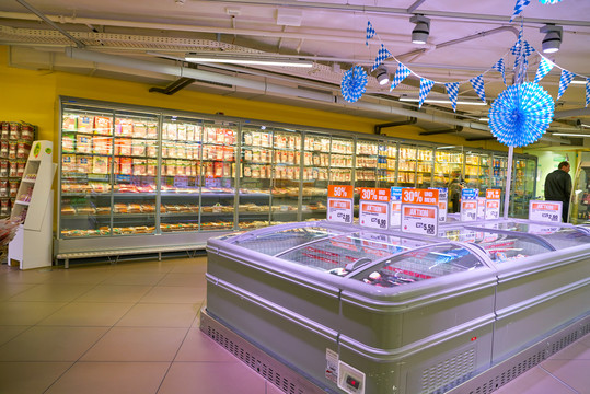 Migros超市货物陈列区