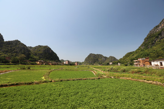 喀斯特地貌远山