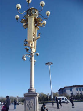 北京天安门广场灯和灯柱