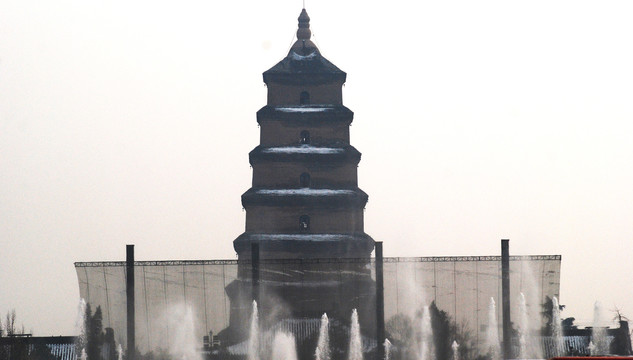 大雁塔雪景