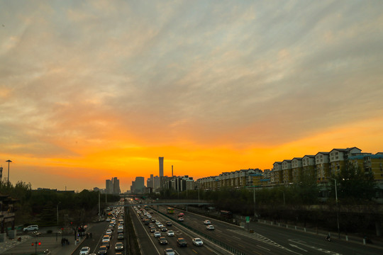 北京风光北京夕阳