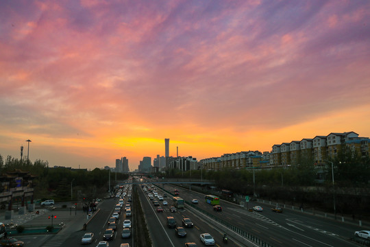 北京风光北京夕阳