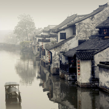 雨中江南无框画