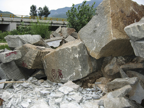 大理石堆场