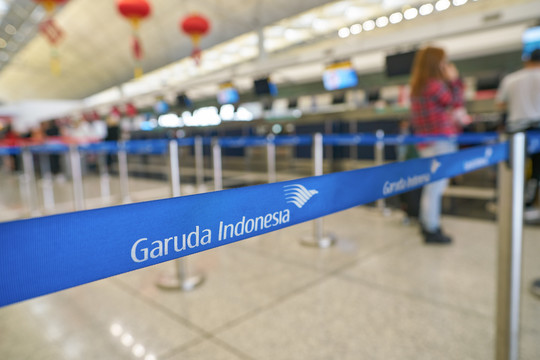 香港国际机场印尼鹰航办理登机处