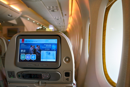 阿联酋航空A380客机低层客舱