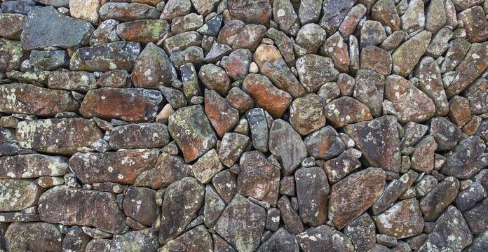 彩色石头墙