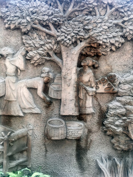 陶瓷文化雕塑墙