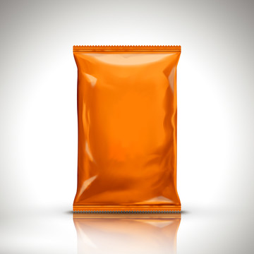 橘色铝箔包素材