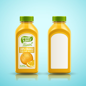 橙子汁空白瓶身素材