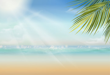 度假天堂热带海滩背景素材