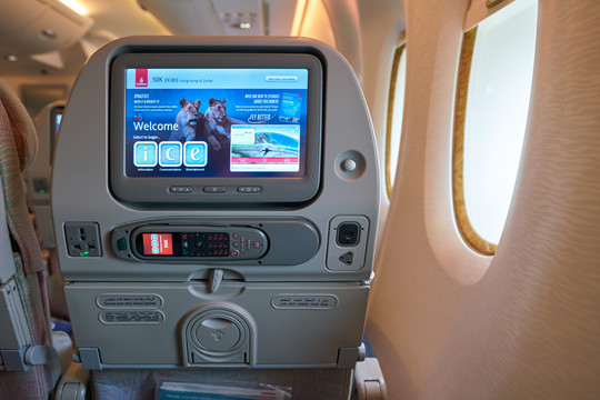阿联酋航空A380客机娱乐系统