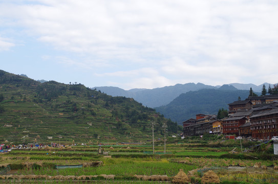 贵州西江千户苗寨田园景区