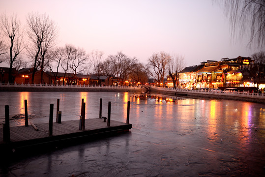 北京后海夜景