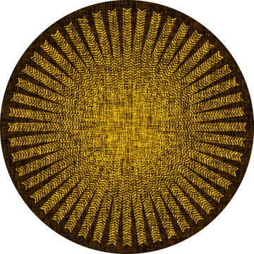 黄色现代简约花纹纹理地毯