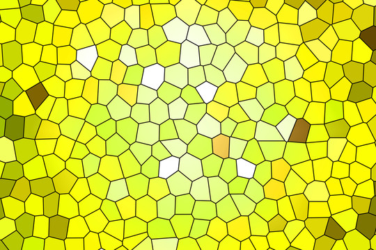 黄绿色渐变多边形背景染色玻璃
