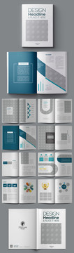 蓝色大气科技企业画册设计