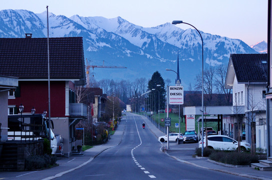 瑞士小镇道路