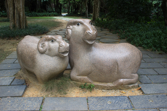 十二生肖之羊雕刻