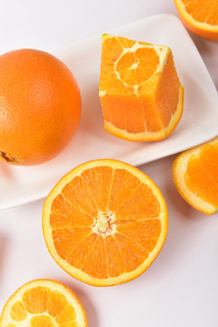 俯拍橙子图片