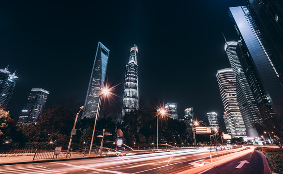 上海陆家嘴城市夜景