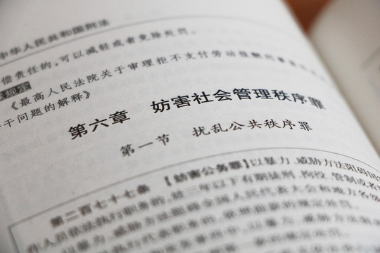 刑法条文妨害社会管理秩序罪