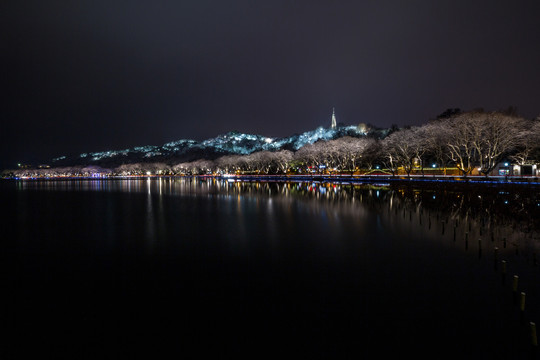 杭州西湖雪景