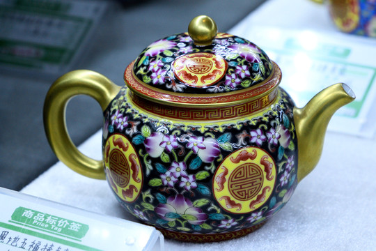 景泰蓝茶壶