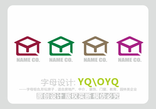 YQOYQ标志设计曲线