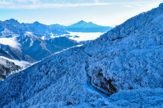 牛背山雪域高原高清照片