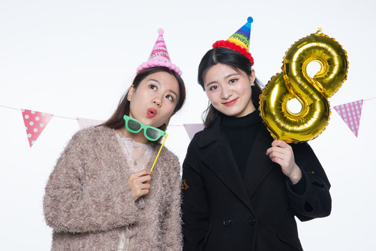 女孩生日派对图片素材