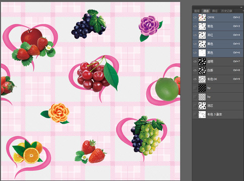 桌布水果花卉格子