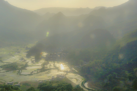黑尔水田风光