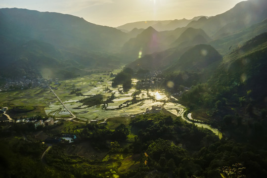 黑尔水田风光